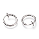 304 Stainless Steel Retractable Clip-on Hoop Earrings X-STAS-O135-01E-2