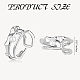 Двойной ряд неправильной геометрической формы кольцо регулируемый штабелируемый культивированный жемчуг открытые кольца мода минималистский двойной круг кольцо для большого пальца ювелирные изделия для женщин JR953B-2