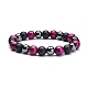 Round Stone Beads Stretch Bracelets BJEW-JB07259-04-1