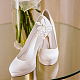 Decoraciones de zapatos de boda de flores con cuentas de perlas de imitación de plástico abs FIND-WH0126-71S-4
