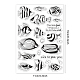 Globleland mundo marino pez marino sellos transparentes para hacer tarjetas peces tropicales decorativos sellos de silicona transparente para diy suministros de álbum de recortes tarjeta de papel en relieve decoración de álbum artesanal DIY-WH0167-57-0359-6