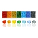 1400個7色ガラスシードビーズ  トランスペアレント  ラウンド  8/0  ミックスカラー  3mm  穴：1mm  200個/色 SEED-YW0001-81-1