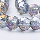 Electroplated Glass Beads Strands EGLA-Q092-10mm-A01-3