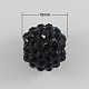 Resin Rhinestone Disco Pave Ball Beads for Chunky Kid Necklace Jewelry X-RESI-S258-16mm-SS4-1