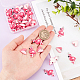 CHGCRAFT 40Pcs 2 Styles Flamingo Charms Lovely Heart Enamel Charms Mini Animal Resin Pendant with Loop for Valentine's Day Bracelets Necklace Earrings Keychain DIY Crafts RESI-CA0001-38-3