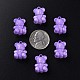 オペークアクリルパーツ  クマ  紫色のメディア  20x13.5x10.5mm  穴：1.4mm  約400個/500g MACR-S373-113-A04-4