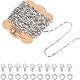 UNICRAFTALE 10m Venetian Paperclip Chains with 50pcs Jump Rings and 20pcs Lobster Claw Clasps Stainless Steel Paperclip Chains Necklace Chain Venetian Chain for Necklace Bracelet Making DIY-UN0001-32P-1