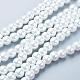 Perle de verre blanche ronde perles en vrac pour la fabrication artisanale de collier de bijoux X-HY-8D-B01