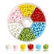 540Pcs 6 Colors 6/0 Glass Seed Beads SEED-YW0001-88-1