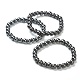 Bracelets extensibles hématite perles synthétiques non-magnétiques BJEW-D446-C-22-1