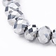Bracelets extensibles avec perles en verre électrolytique BJEW-JB04649-01-2