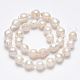 Fili di perle di keshi di perle barocche naturali PEAR-S012-66-2