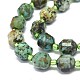 Brins de perles turquoises africaines naturelles (jaspe) G-O201B-65A-2