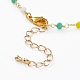 Bracelets de cheville en perles de verre à facettes AJEW-AN00379-02-3