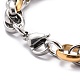 304 Stainless Steel Rope Chain Bracelet for Men Women X-BJEW-Z011-19GP-3