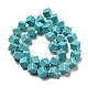 Teints perles synthétiques turquoise brins G-G075-C02-01-2