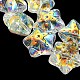 AB Color Plated Electroplate Transparent Glass Beads Strands EGLA-G037-07A-AB01-4