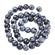Olycraft Schneeflocke Obsidian Perlen 8mm Naturstein Perlen Stränge lose Halb Edelstein Perlen rund für Armband Halskette Ohrring Schmuckherstellung G-OC0001-49-6