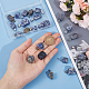 UNICRAFTALE 24Pcs Nuggets Pendants Natural Blue Spot Jasper Pendants with Stainless Steel Snap On Bails 15~35mm Long Snowflake Gemstone Pendant Quartz Charms Stone for DIY Necklace Jewelry Making G-UN0001-16A-4