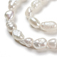Grado de hebras de perlas de agua dulce cultivadas naturales X-A23WS011-4