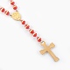 Collares de cuentas de rosario de 304 acero inoxidable NJEW-F240-03G-4