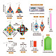 Pandahall DIY Diamond Painting Rhombus & Triangle Dangle Earring Kits DIY-TA0004-97-3