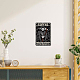 Creatcabin Skelett Kaffee Blechschild Vintage weil Mord falsch ist Metall Blechschild Retro Poster Kunst Wandbild zum Aufhängen Eisenmalerei für Zuhause Küche Badezimmer Wandkunst Dekor 8 x 12 AJEW-WH0157-475-5