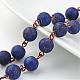Lapis-lazuli naturels faits à la main perles chaînes AJEW-JB00235-01-1