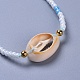 Verstellbare Glasperlen geflochtene Perlen Armbänder BJEW-JB04284-M-4