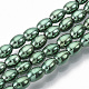 Electroplated Non-magnetic Synthetic Hematite Beads Strands G-S365-002B-2