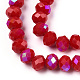 Electroplate opaco colore solido perle di vetro fili EGLA-A034-P8mm-L21-2