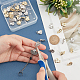 DICOSMETIC 40Pcs 2 Colors Alloy Stud Earring Findings Twist Teardrop Ear Studs Platinum and Golden Blank Base with Loop Earrings Post for DIY Jewelry Making FIND-DC0002-19-3