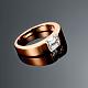 Classic Real Rose Gold Plated Brass Cubic Zirconia Rings for Men RJEW-BB06342-10RG-3