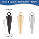UNICRAFTALE 30pcs 3 Colors Cone Charms Hypoallergenic Spike Stainless Steel Pendants Metal Drop Cone Charm with 1.4~2mm Loop for Hoop Earring Jewelry Making 17.5~18mm STAS-UN0037-76-4