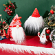 人工キツネのファーのトリミング  シャギーフェイクファーリボン  椅子カバー用  クリスマスパーティーの装飾  服飾材料  ホワイト  1500x90mm DIY-WH0043-55-4
