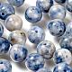 100pcs 8mm perles rondes en jaspe bleu naturel DIY-LS0002-62-4