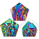 Chgcraft 2pcs 2 Stil galvanisierte natürliche Quarzkristall-Display-Dekorationen G-CA0001-60-3