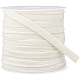 Benecreat25m二重層フラットコットンコード  中空綿ロープ  衣類用アクセサリー  桃パフ  11x1.2mm  25 m /ロール OCOR-BC0001-74C-1