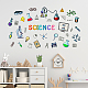 SUPERDANT Science Theme Wall Sticker Experimental Tools Wall Decal and Murals Teaching Tools Laboratory Decor Wall Art Sticker Wall Decoration for Classroom Laboratory DIY-WH0228-697-3