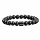 Bracelets extensibles en perles d'agate craquelées de feu naturel pour femmes EQ9496-6-1