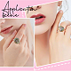 4 pieza de accesorios de anillo ajustables de latón de 2 colores&nbsp;KK-BBC0023-71-7