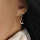 925 Sterling Silver Dangle Hoop Earrings PJ9866-3