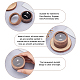 FINGERINSPIRE Walnut Wooden Ring Box (Coffee 5x3.6cm) Round Walnut Ring Organizer with Clear Window Jewelry Ring Box with Two Slots Black Velvet for Proposal CON-WH0072-88-4