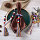 Crafans 4 pz 2 decorazioni del pendente delle nappe della corda di canapa di tema del giorno dell'indipendenza di stile HJEW-CF0001-19-6