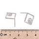 925 pendiente de tuerca de plata de ley con micro pavé de circonita cúbica chapada en rodio STER-I016-075P-4