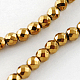 Chapelets de perles en hématite synthétique sans magnétiques G-Q890-2mm-3-2