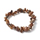 Braccialetti elasticizzati con perline di occhio di tigre naturale per bambini BJEW-JB06388-02-1