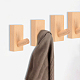 GORGECRAFT 4 Sets Wood Wall Hooks Handmade Natural Wooden Coat Hook Wall-Mounted Heavy Duty Hook Hanger Decorative with Screw for Hanging Hat Bag Clothes Towels AJEW-WH0182-93B-5