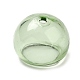 透明ガラスビーズコーン  風鈴作りに  半円  黄緑  16x13mm  穴：1.4mm  内径：10.8mm GLAA-G100-01B-02-1