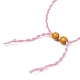 Fabricación de collar de bolsa de macramé de cordón encerado trenzado ajustable NJEW-I243-A04-4